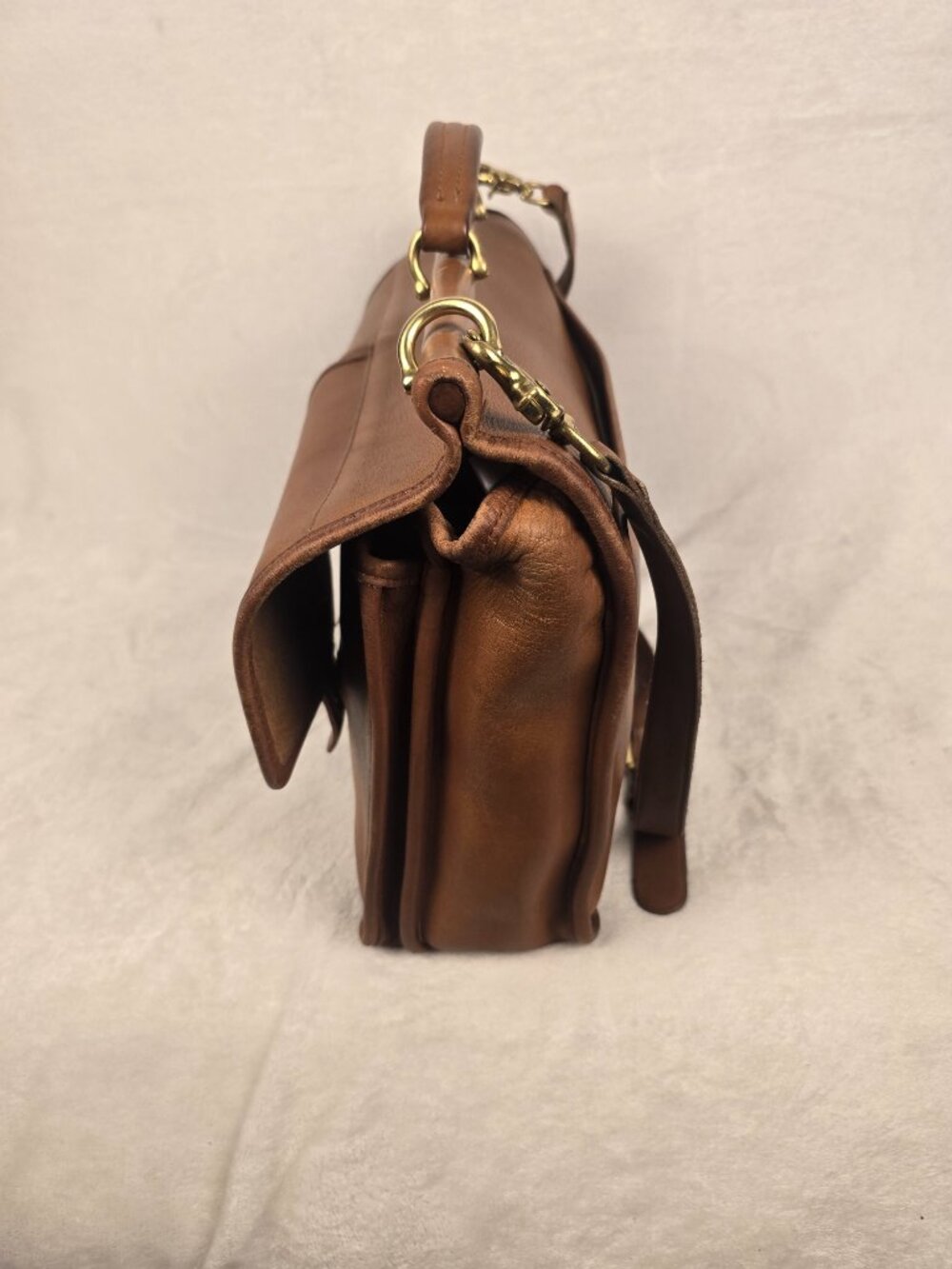 Vintage Coach Brown Kensington Satchel – Double Front Pocket – Gold-Tone Hard - Picture 4 of 7